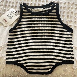NWT Striped Zara cropped knit top